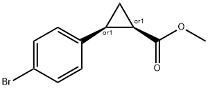 cis-methyl 2-(4-bromophenyl)cyclopropanecarboxylate 结构式