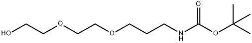 (3-(2-(2-羟基乙氧基)乙氧基)丙基)氨基甲酸叔丁酯 结构式