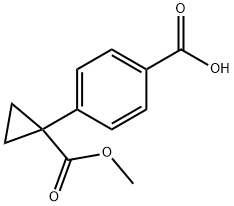 Benzoic acid, 4-[1-(methoxycarbonyl)cyclopropyl]- 结构式