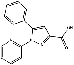 5-苯基-1-(吡啶-2-基)-1H-吡唑-3-羧酸 结构式
