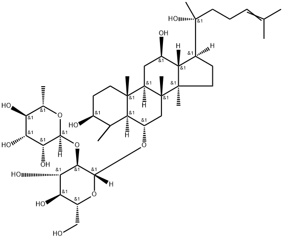 (R型)人参皂苷Rg2 结构式
