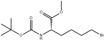 L-Norleucine, 6-bromo-N-[(1,1-dimethylethoxy)carbonyl]-, methyl ester 结构式