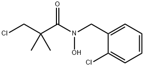Propanamide, 3-chloro-N-[(2-chlorophenyl)methyl]-N-hydroxy-2,2-dimethyl- 结构式
