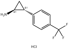 反式-2-(4-(三氟甲基)苯基)环丙烷-1-胺盐酸盐 结构式