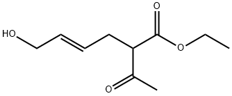 4-Hexenoic acid, 2-acetyl-6-hydroxy-, ethyl ester, (E)- (9CI) 结构式
