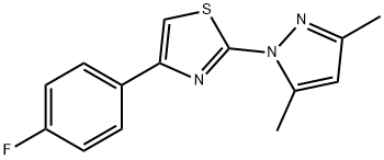 Thiazole, 2-(3,5-dimethyl-1H-pyrazol-1-yl)-4-(4-fluorophenyl)- 结构式