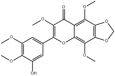 3'-Hydroxy-3,5,8,4',5'-
pentamethoxy-6,7-methylenedioxyflavone 结构式