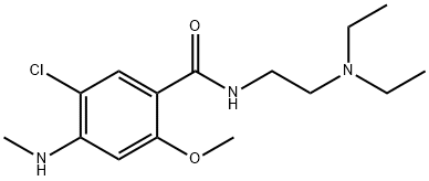 5-氯-N-(2-(二乙基氨基)乙基)-2-甲氧基-4-(甲氨基)苯甲酰胺 结构式