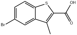 5-溴-3-甲基-1-苯并噻吩-2-羧酸 结构式
