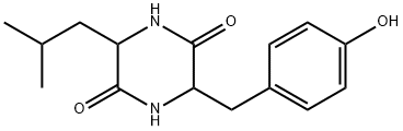 环(酪氨酸-亮氨酸)二肽 结构式