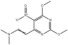 Ethenamine, 2-(2,6-dimethoxy-5-nitro-4-pyrimidinyl)-N,N-dimethyl- 结构式