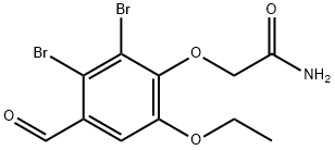 2-(2,3-dibromo-6-ethoxy-4-formylphenoxy)acetamide 结构式