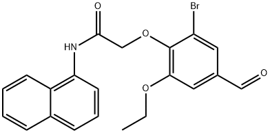 2-(2-溴-6-乙氧基-4-甲酰基苯氧基)-N-(萘-1-基)乙酰胺 结构式