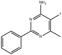 5-Iodo-6-methyl-2-phenylpyrimidin-4-amine 结构式