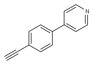 Pyridine, 4-(4-ethynylphenyl)- 结构式