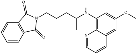 1H-Isoindole-1,3(2H)-dione, 2-[4-[(6-methoxy-8-quinolinyl)amino]pentyl]- 结构式