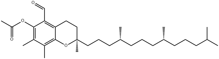 2H-1-Benzopyran-5-carboxaldehyde, 6-(acetyloxy)-3,4-dihydro-2,7,8-trimethyl-2-[(4R,8R)-4,8,12-trimethyltridecyl]-, (2R)- 结构式