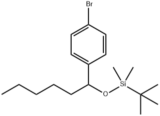 ((1-(4-溴苯基)己基)氧代)(叔-丁基)二甲基硅烷 结构式