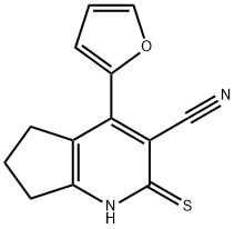 4-(呋喃-2-基)-2-硫烷基-5H,6H,7H-环戊[B]吡啶-3-甲腈 结构式