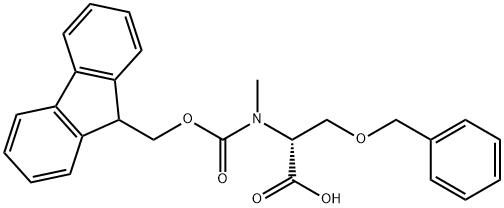 D-Serine, N-[(9H-fluoren-9-ylmethoxy)carbonyl]-N-methyl-O-(phenylmethyl)- 结构式