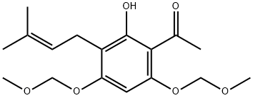 1-[2-Hydroxy-4,6-bis(methoxymethoxy)-3-(3-methyl-2-butenyl)phenyl]
ethanone 结构式