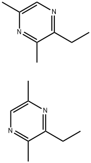 2-Ethyl-3,5-dimethylpyrazine compound with 3-ethyl-2,5-dimethylpyrazine 结构式