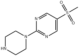 5-(甲砜基)-2-(1-哌嗪基)嘧啶 结构式