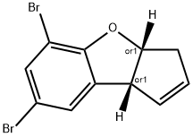 (3AS,8BS)-5,7-二溴 -3A,8B-二氢-3H-环戊并[B]苯并呋喃 结构式