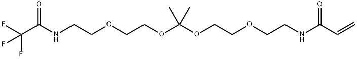 2-Propenamide, N-(16,16,16-trifluoro-7,7-dimethyl-15-oxo-3,6,8,11-tetraoxa-14-azahexadec-1-yl)- 结构式