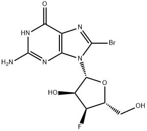 8-Bromo-3'-deoxy-3'-fluoroguanosine 结构式