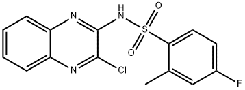 N-(3-氯喹喔啉-2-基)-4-氟-2-甲基苯磺酰胺 结构式