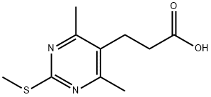 3-[4,6-Dimethyl-2-(methylsulfanyl)pyrimidin-5-yl]propanoic Acid 结构式