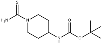 Carbamic acid, N-[1-(aminothioxomethyl)-4-piperidinyl]-, 1,1-dimethylethyl ester 结构式