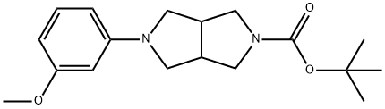 Pyrrolo[3,4-c]pyrrole-2(1H)-carboxylic acid, hexahydro-5-(3-methoxyphenyl)-, 1,1-dimethylethyl ester 结构式