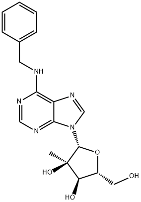 N6-Benzyl-2'-C-methyladenosine 结构式