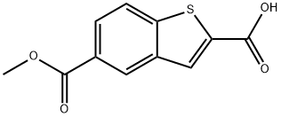 5-(甲氧羰基)苯并[B]噻吩-2-羧酸 结构式
