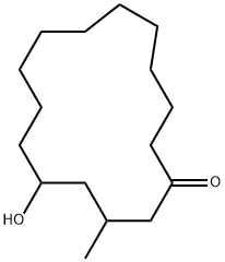 Cyclopentadecanone, 5-hydroxy-3-methyl- 结构式