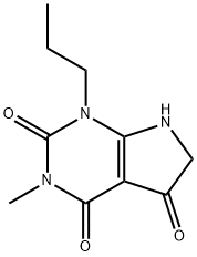 3-甲基-1-丙基-1H,2H,3H,4H,5H,6H,7H-吡咯并[2,3-D]嘧啶-2,4,5-三酮 结构式