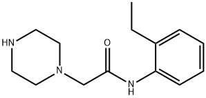 N(2-乙基苯基)-2-(哌嗪-1-基)乙酰胺 结构式