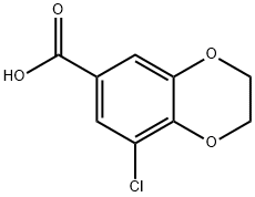 8-氯-2,3-二氢-1,4-苯并二恶-6-羧酸 结构式