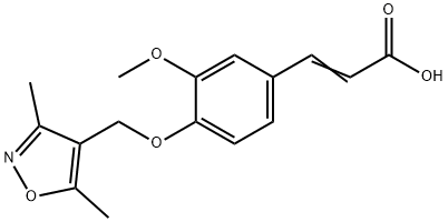 3-{4-[(dimethyl-1,2-oxazol-4-yl)methoxy]-3-methoxyphenyl}prop-2-enoic acid 结构式