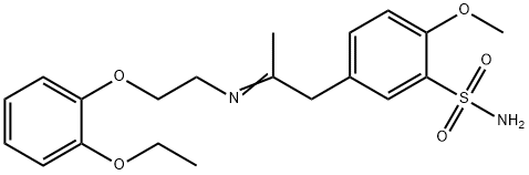 Benzenesulfonamide, 5-[2-[[2-(2-ethoxyphenoxy)ethyl]imino]propyl]-2-methoxy- 结构式