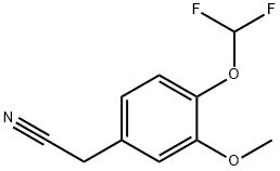 2-[4-(difluoromethoxy)-3-methoxyphenyl]acetonitrile 结构式