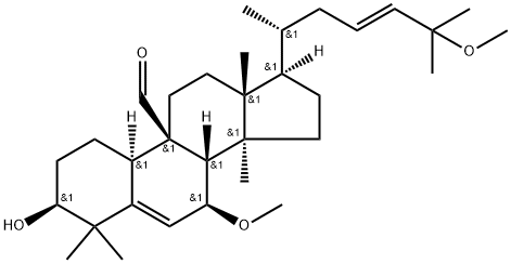 3β-Hydroxy-7β,25-dimethoxycucurbita-5,23-dien-19-al 结构式