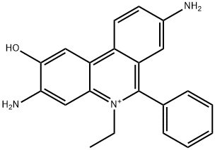 Phenanthridinium, 3,8-diamino-5-ethyl-2-hydroxy-6-phenyl- 结构式