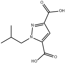 1-isobutyl-1H-pyrazole-3,5-dicarboxylic acid 结构式