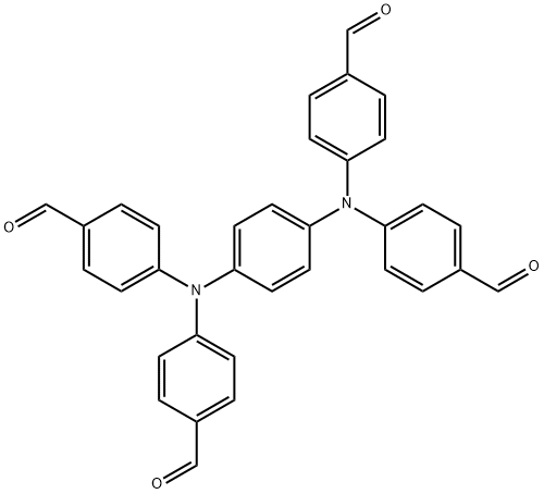 Benzaldehyde, 4,4',4'',4'''-(1,4-phenylenedinitrilo)tetraki 结构式