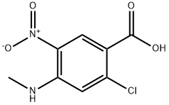 2-氯-4-甲氨基-5-硝基苯甲酸 结构式