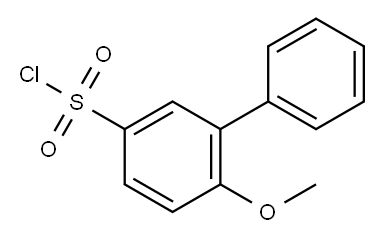4-甲氧基-3-苯基苯-1-磺酰氯 结构式