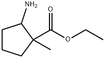 Cyclopentanecarboxylic acid, 2-amino-1-methyl-, ethyl ester 结构式